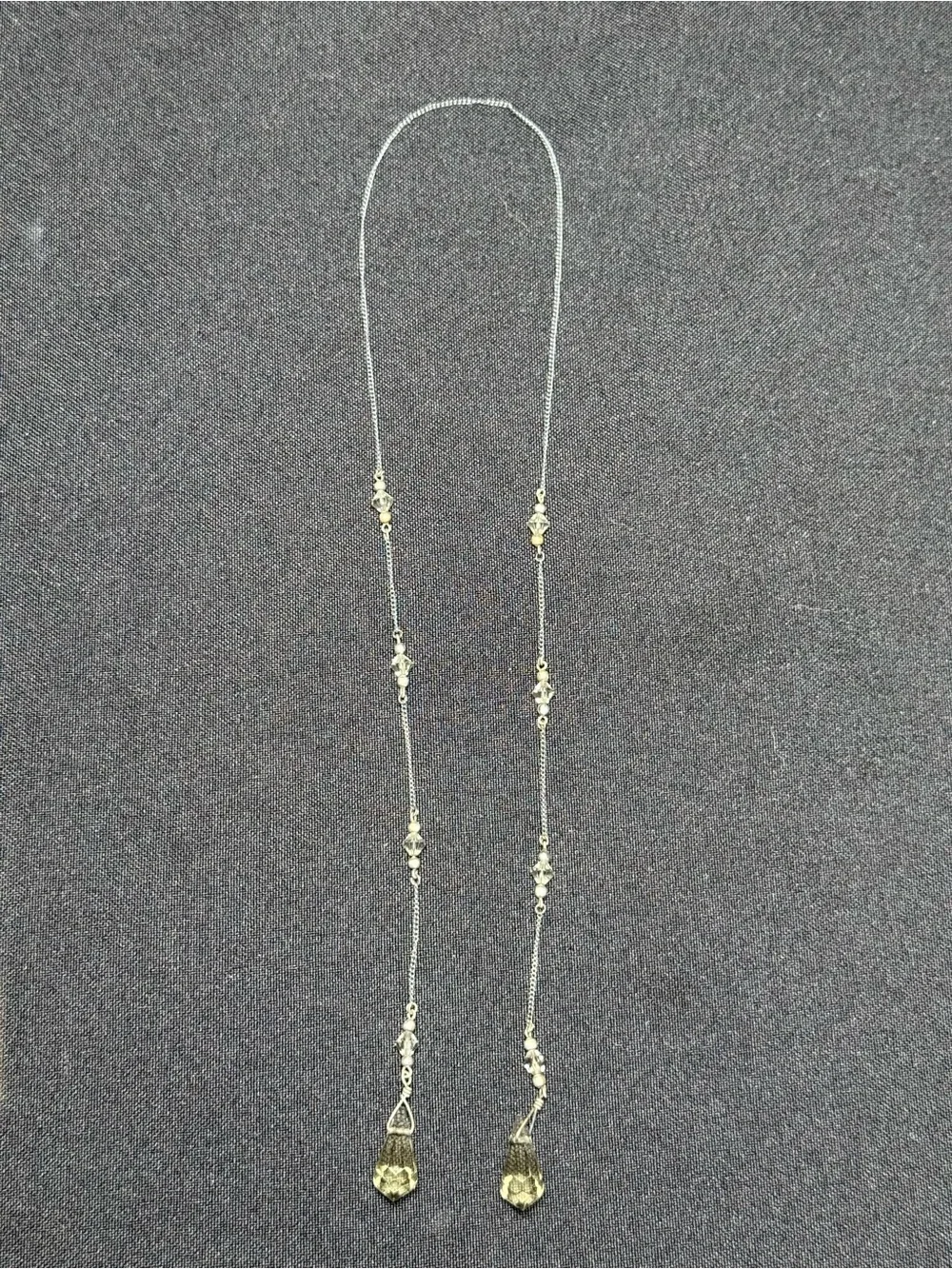 Boutique Earthy Crystal Multi Way Wrap Lariat Necklace & Earring Set